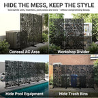 Metal Privacy Screen Outdoor – 72in Decorative Laser Cut Steel Garden Divider - Image 8