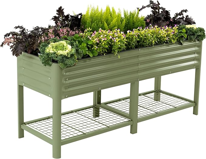 Elevated Raised Garden Bed-V Series, 1000 Lbs Weight Capacity, Outdoor Planter by VegoGarden