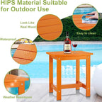 Y&M Outdoor Side Table, HIPS Adirondack Small Single Table, Waterproof Square - Image 5