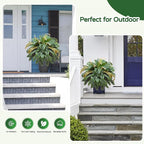 49” Artificial Ferns for Outdoors Planter, 128 Leaves per Fern, Large Lush Fake - Image 6