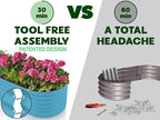 9-in-1 Galvanized Steel Raised Garden Bed // 8×2×1.5 ft Modular Planter - Image 6