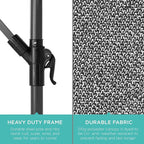 Best Choice Products 10ft Offset Cantilever Hanging Market Patio Umbrella - Image 6