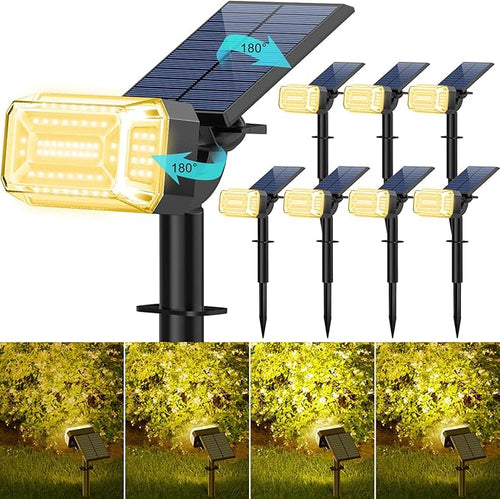 102 LEDs Solar Spot Lights Outdoor Waterproof IP65, Solar Spotlights, by KIPEINI