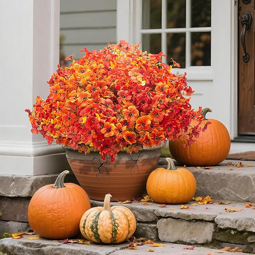 20 Bundles UV Resistant Artificial Fall Flowers Outdoor - Image 2