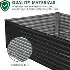 8x4x2FT Galvanized Raised Garden Bed Kit, Vegetable Plant Boxes-Rectangle Metal - Image 8