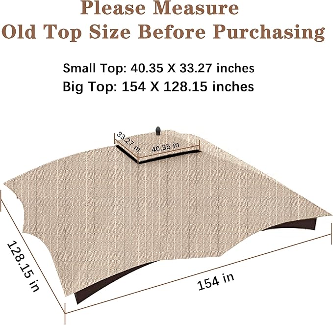 SCOCANOPY Light Beige Ripstop Replacement Top - Image 4