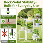 6 Tier Metal Plant Stand, 6 Potted Multiple Flower Pot Holder Shelf, - Image 3