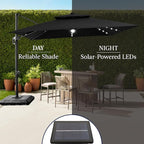 Best Choice Products 12x12ft LED Cantilever Patio Umbrella w/Base Included & - Image 6