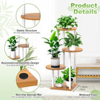 Plant Stand Indoor, 4 Tier Thickened Metal Corner Plant Shelf - Image 3