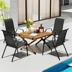 TLSUNNY Patio Chairs, Stackable Textilene Outdoor Dining Furniture - Image 2