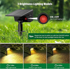 Solar Spot Lights Outdoor with 60 LED & Auto On/Off, 6 Pack Solar Lights - Image 3
