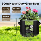 BN-LINK 5-Pack 5 Gallon Grow Bags, Heavy Duty Aeration Fabric Pots - Image 7