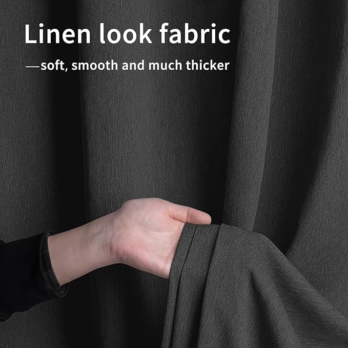 Easy-Going Linen Look Outdoor Curtains Waterproof Windproof Porch Curtains - Image 5