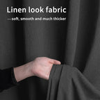 Easy-Going Linen Look Outdoor Curtains Waterproof Windproof Porch Curtains - Image 5