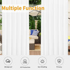 Easy-Going Outdoor Patio Curtains Detachable Tab Top Windproof Weatherproof - Image 5