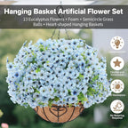 Artificial Hanging Flower for Outdoors, Fake Hanging Basket for Outside - Image 4