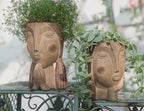 Face Planter Pots with Drainage Hole, Resin Head Planters - Image 3