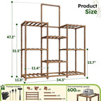 EnHomee Plant Stand Indoor Large Plant Stand Outdoor 5 Tiers Wood Tiered Plants - Image 8