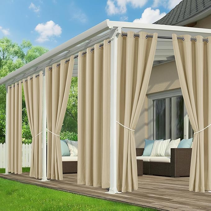 Outdoor Curtains for Patio Waterproof by RichSets