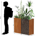 Cor Ten Steel Planters – 32x12x24H Inch Rectangular Planter Box | - Image 3