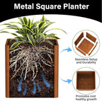 Corten Steel Planter Box 26" L x 26" W x 26" H, Large Metal Square Planter - Image 3