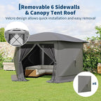 13x13FT 6-Sided Pop Up Gazebo Tent，One-Push Setup Canopy Tent - Image 4
