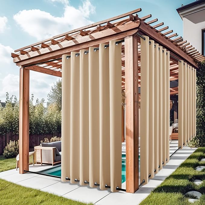 NICETOWN 2 Panels Outdoor Curtains by NICETOWN