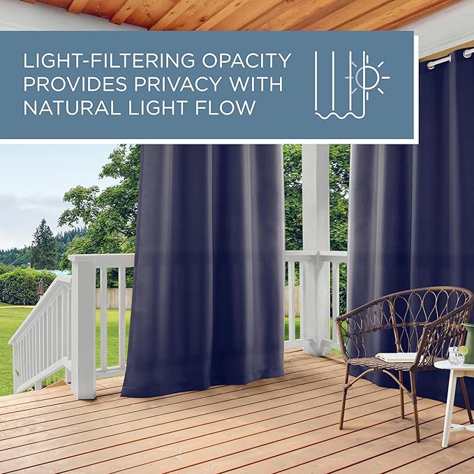 TOWN & COUNTRY BASICS Cabana Solid Heavyweight Indoor Outdoor Curtains - Image 9