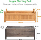 Yaheetech 43.5″ L × 16″ W × 14″ H Wooden Raised Garden Bed, Horticulture - Image 7