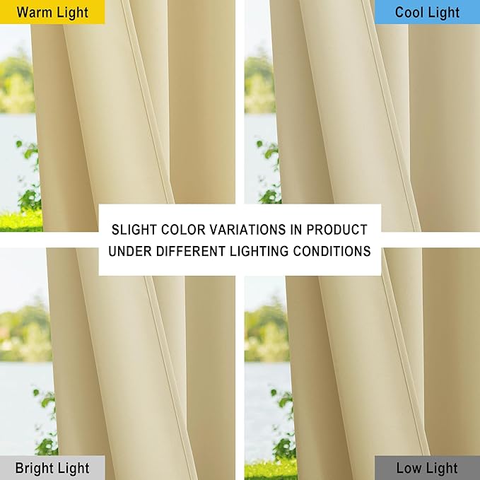NICETOWN 2 Panels Outdoor Curtains - Image 5
