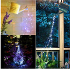 ZNYCYE Solar Waterfall Fairy Bunch Lights Outdoor Waterproof 200LEDs 8 Modes - Image 3