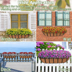ZeeDix 4 Pack 24 Inch Railing Planter Box, Metal Window Boxes - Image 5