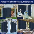 PureFit Outdoor Curtains for Patio Waterproof Weatherproof, UV Resistant - Image 5