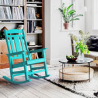 LUE BONA Rocking Chair Outdoor, Weather Resistant HDPS Plastic Rocker Chairs - Image 6