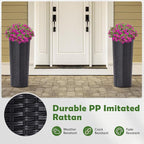Idzo All Weather Wicker Planters - Image 3