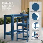 Ciokea Outdoor Bar Height Table Set of 5, Heavy-Duty All-Weather HDPE Patio Bar - Image 6