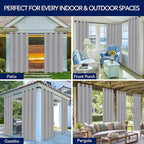 PureFit Outdoor Curtains for Patio Waterproof Weatherproof, UV Resistant - Image 5