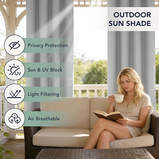 Outdoor Curtains for Patio Waterproof - Image 3