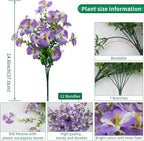 12 Bundles Artificial Pansy Flowers - Image 2