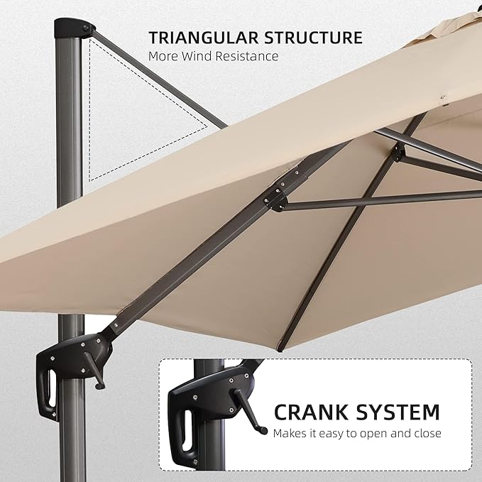 PURPLE LEAF 10' X 13' Patio Umbrella - Image 8