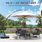 Aoxun Aluminum Patio Furniture Set - Image 2