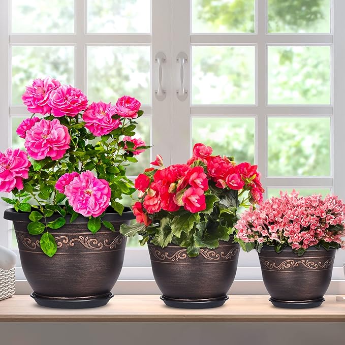 Plastic-Plant-Flower-Planters-8 Inch - Image 5