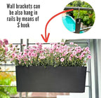 LaLaGreen Wall Planters for Outdoor Black Self Watering System Hanging Plant - Image 7