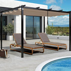 10' X 10' Pergola Shade Cover for Outdoor Retractable Durable Fabric Canopy - Image 6