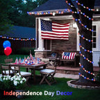 4th of July Decorations Red White and Blue Lights, 200 LED 66FT String Light - Image 6