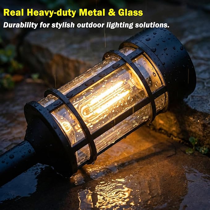 Solar Lights Outdoor Waterproof, 8 Pack 21" Solar Pathway Lights - Image 2