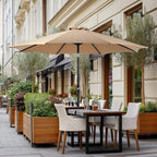 OLIXIS 9ft Patio Umbrella with Tilt and Crank Button & 8 Sturdy Ribs Waterproof - Image 8
