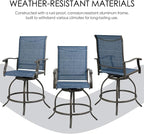 Kozyard Isabella Outdoor Swivel Bar Stools, Counter Height Patio Swivel Chairs - Image 5
