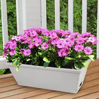 8pcs Window Box Planter, 17 Inches Flower Window Boxes, Rectangle Planters Box - Image 3