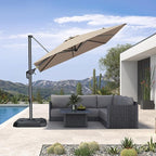 PURPLE LEAF 8 Feet Patio Umbrella Outdoor Cantilever Square Umbrella Aluminum by PURPLELEAF